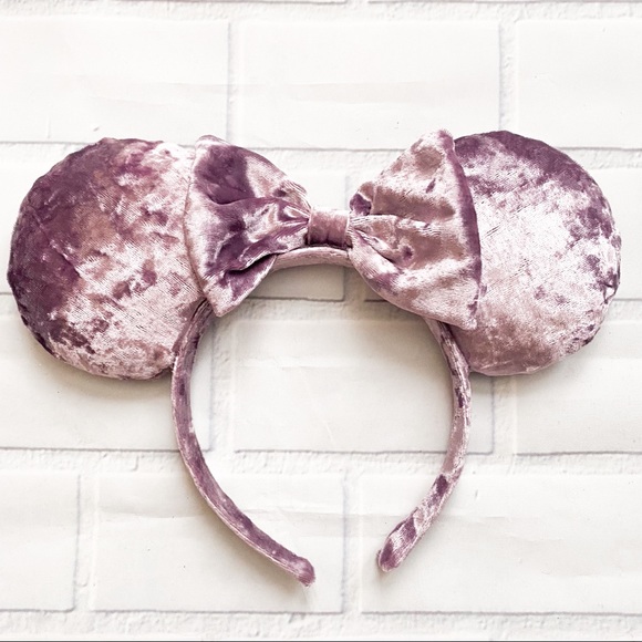 Disney Accessories - Disney Lavender Purple Crushed Velvet Mickey Ears